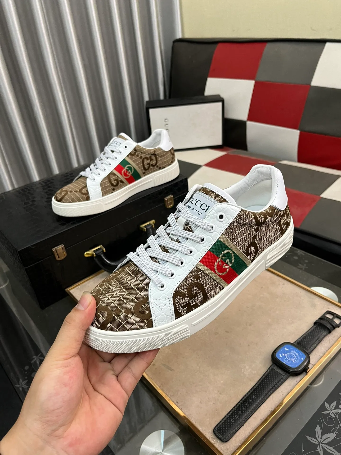 Men's men's shoes💰380⌚️⌚️" GUCCI" New official website • Same style latest • Hot style casual shoes, top brand [seduce] luxury ~ purchasing agency, top ~ quality. Products sold at the counter [Qiang] The original fabric adopts 3D printing technology ➕ Comfortable sheepskin lining, available in 38-443️⃣ colors